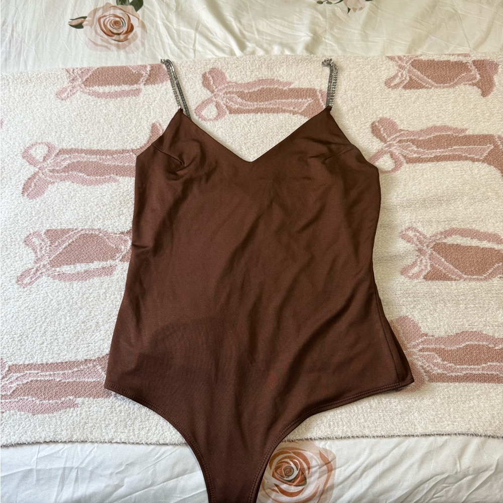 Rue21 Brown Bodysuit with Spaghetti Straps